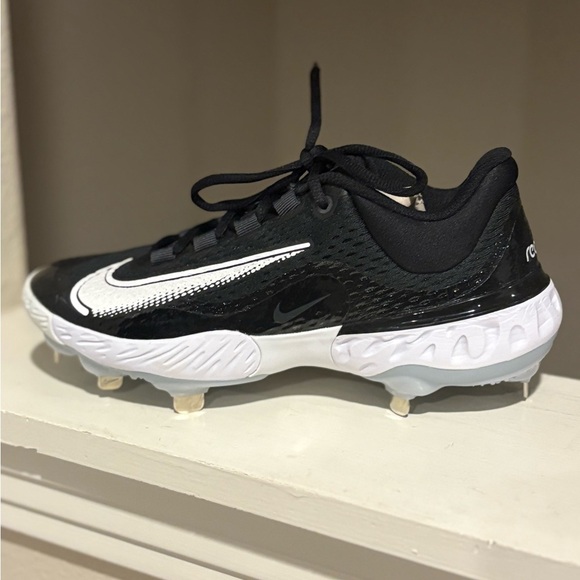 Nike Alpha Huarache Elite 4 Baseball Cleats DJ6521-001 Black/White Mens Size 7 - Picture 4 of 9